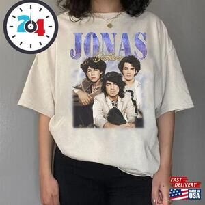 Jonas Brothers  Tee Concert  Retro Unisex Gift 90  T-Shirt